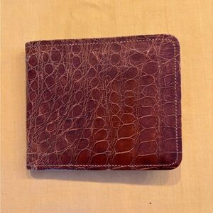 Genuine Alligator Brown Leather Wallet from Cuba
